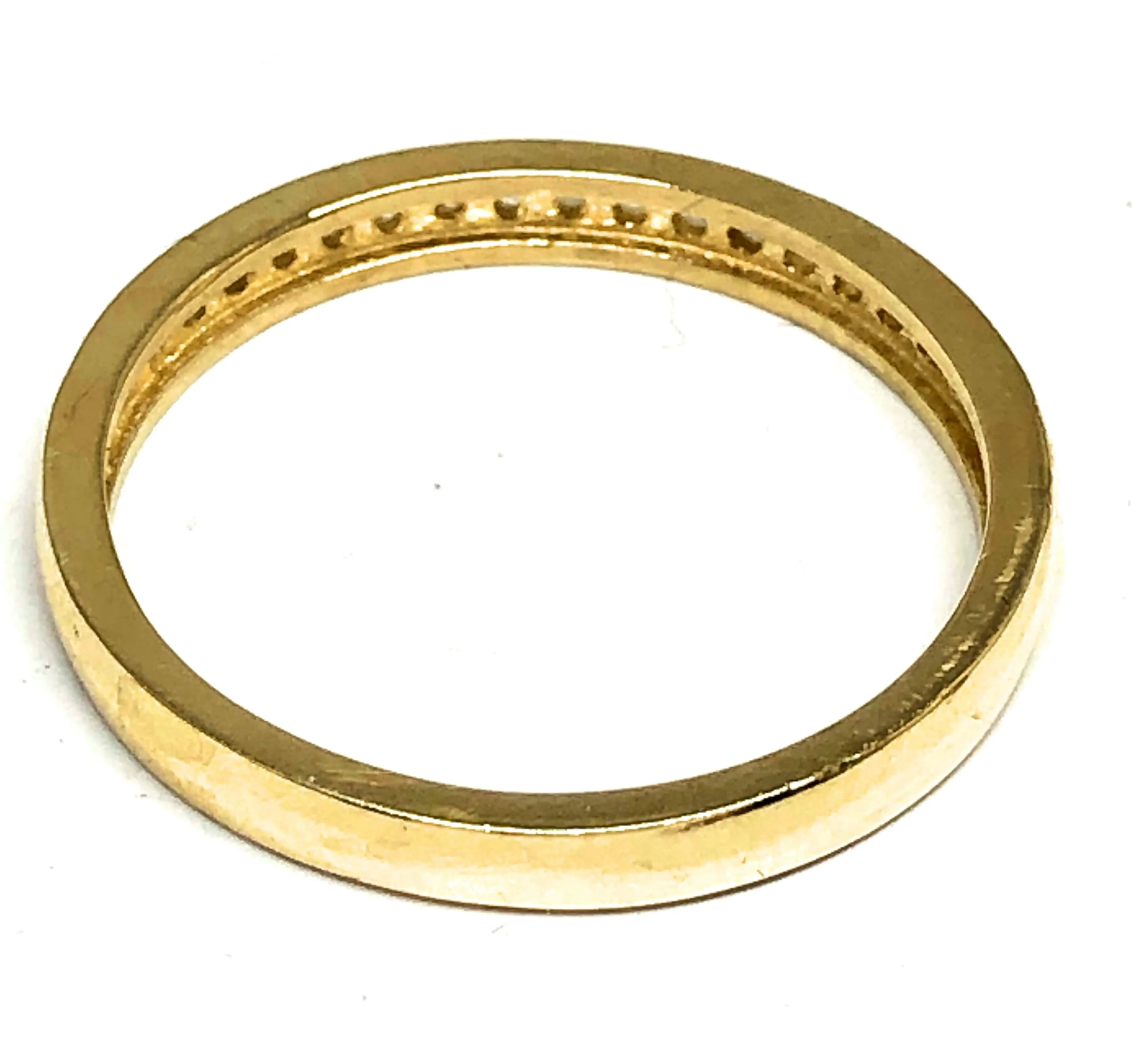 10k Solid Gold Yellow Classic CZ Band Ring 3mm