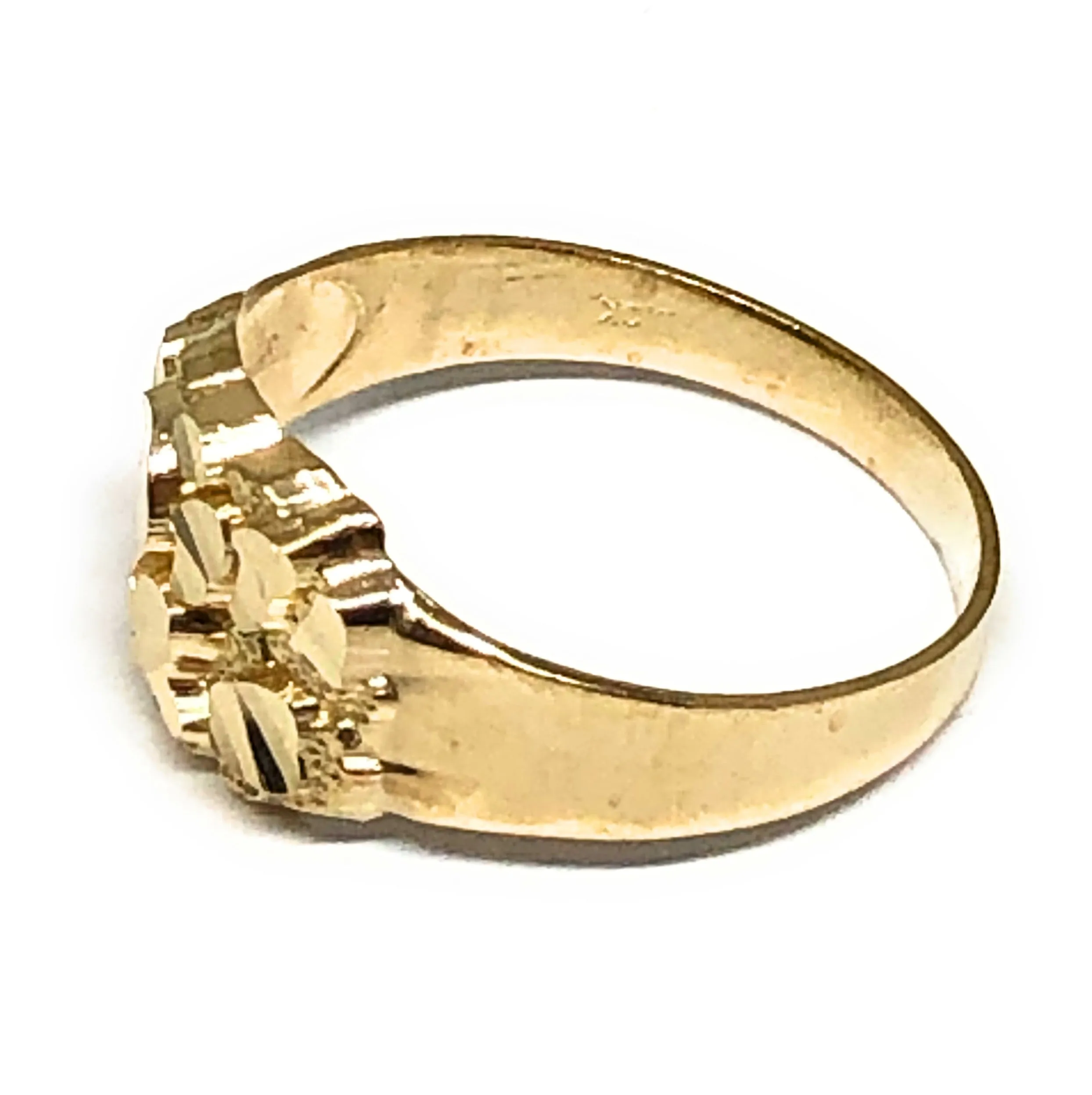 10k Solid Gold Yellow Classic Nugget Ring (MED)