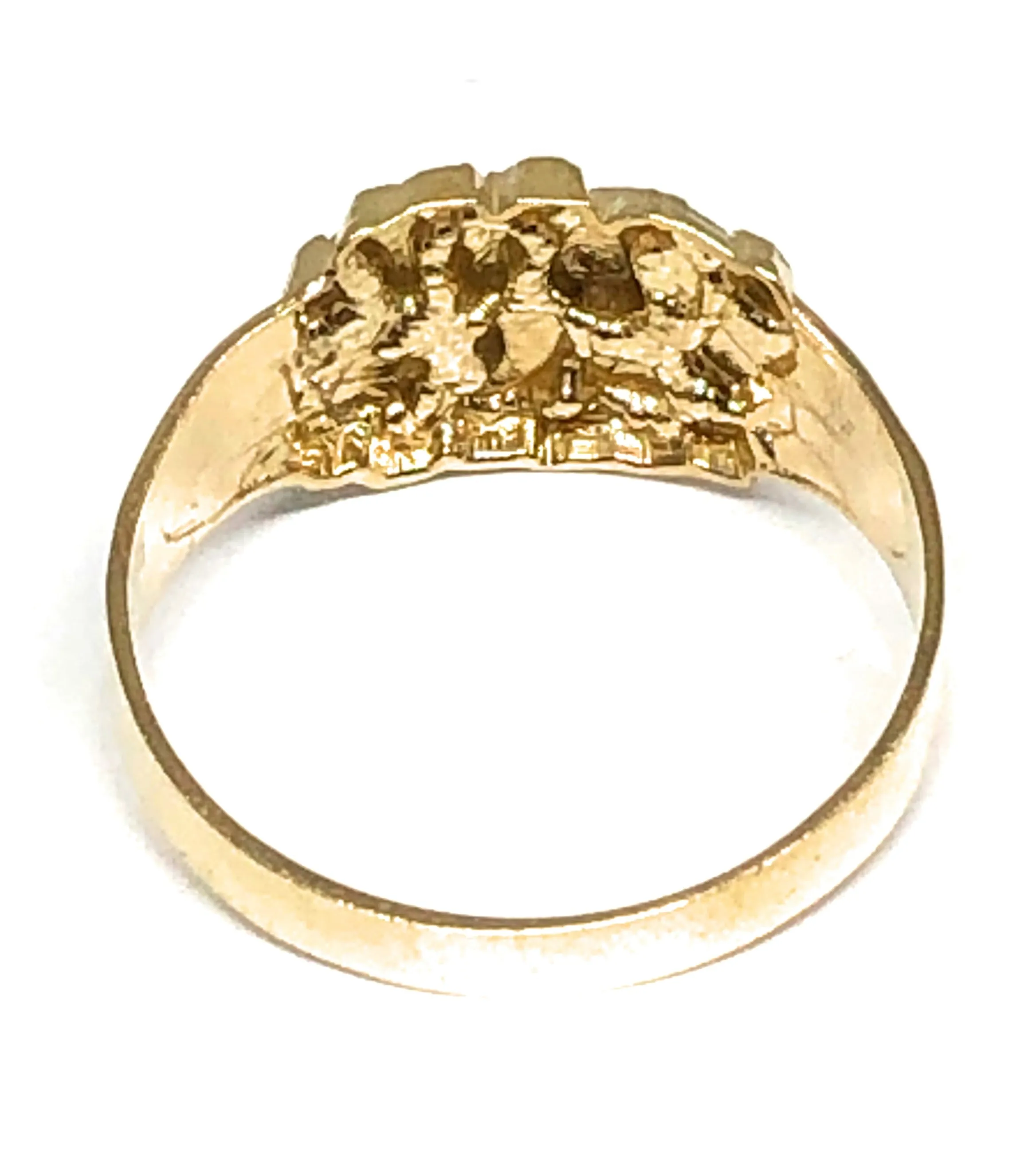 10k Solid Gold Yellow Classic Nugget Ring (MED)