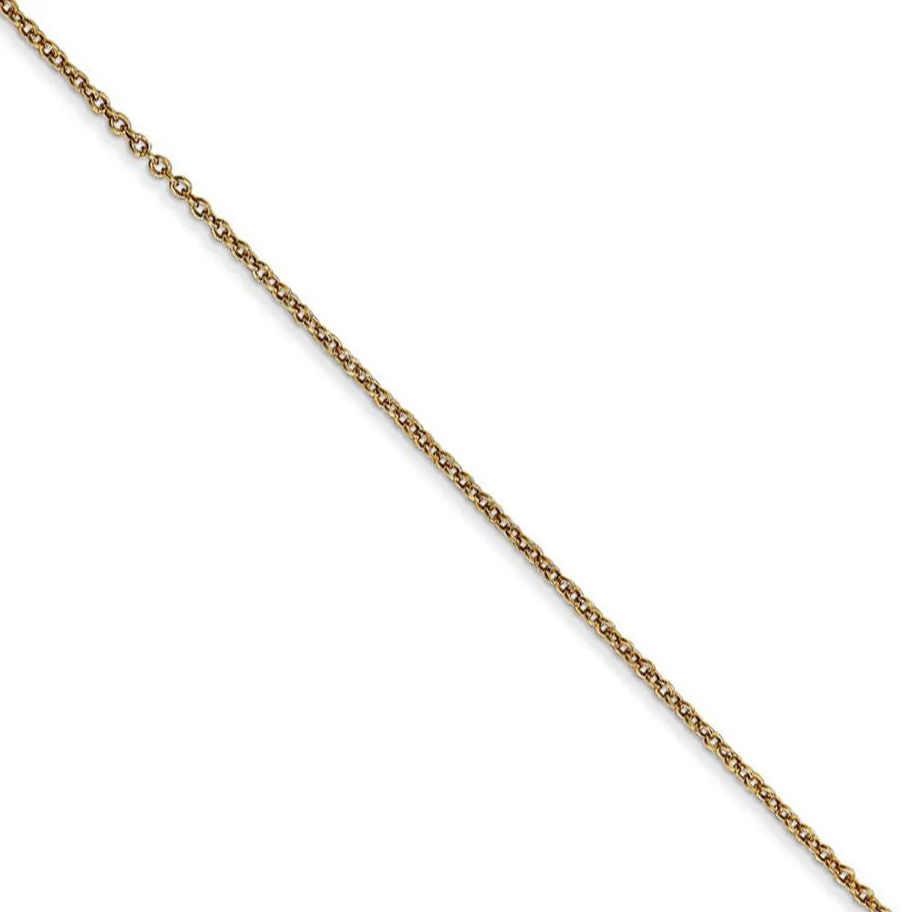 14k Yellow Gold Diamond Cut Swan Necklace