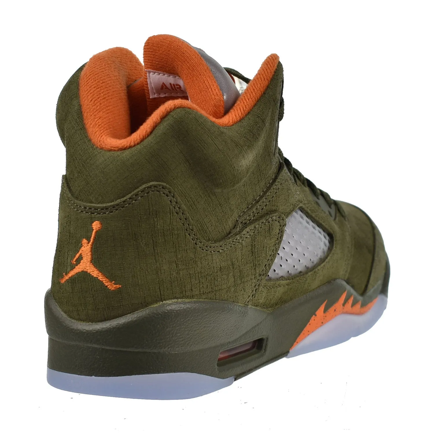 Air Jordan 5 Retro (GS) Big Kids' Shoes Army Olive-Solar Orange