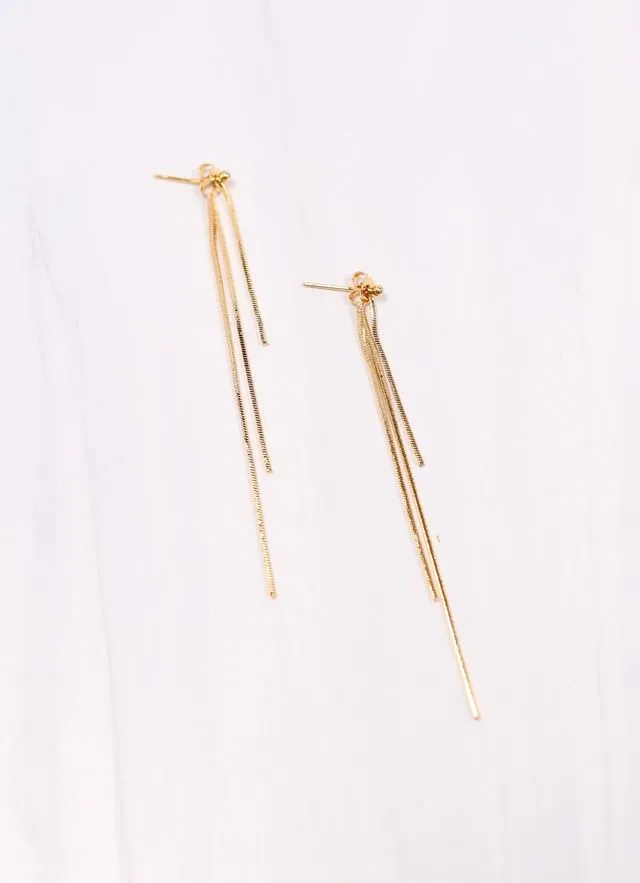 Alfrida Fringe Earring GOLD