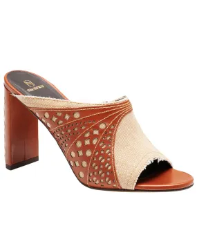 Alina Canvas Mule in Beige