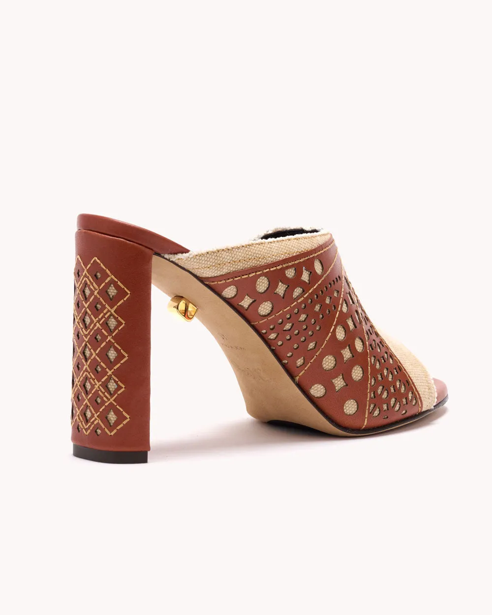 Alina Canvas Mule in Beige