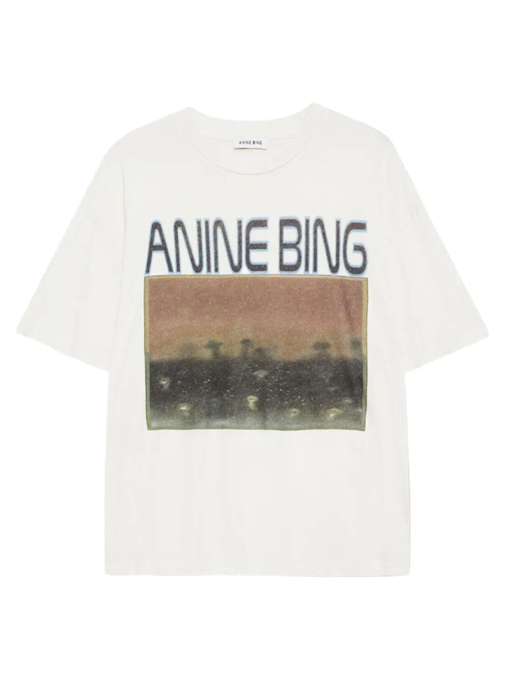 Anine Bing Cade Tee Mushrooms in Off White