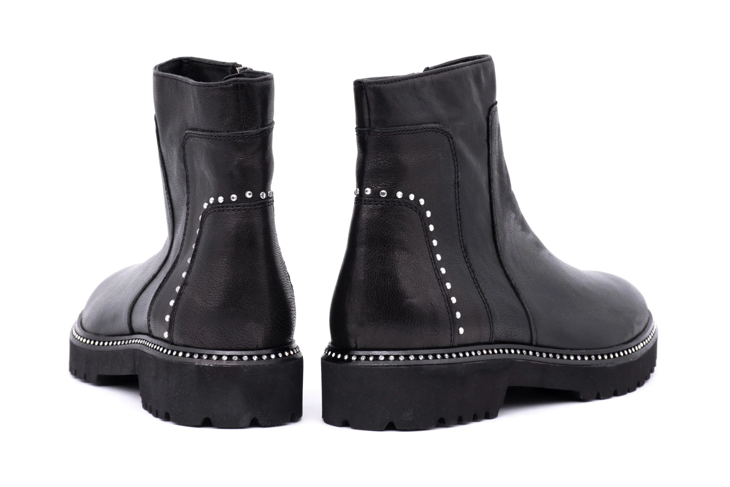 Ankle Boot with Rhinestone Sole