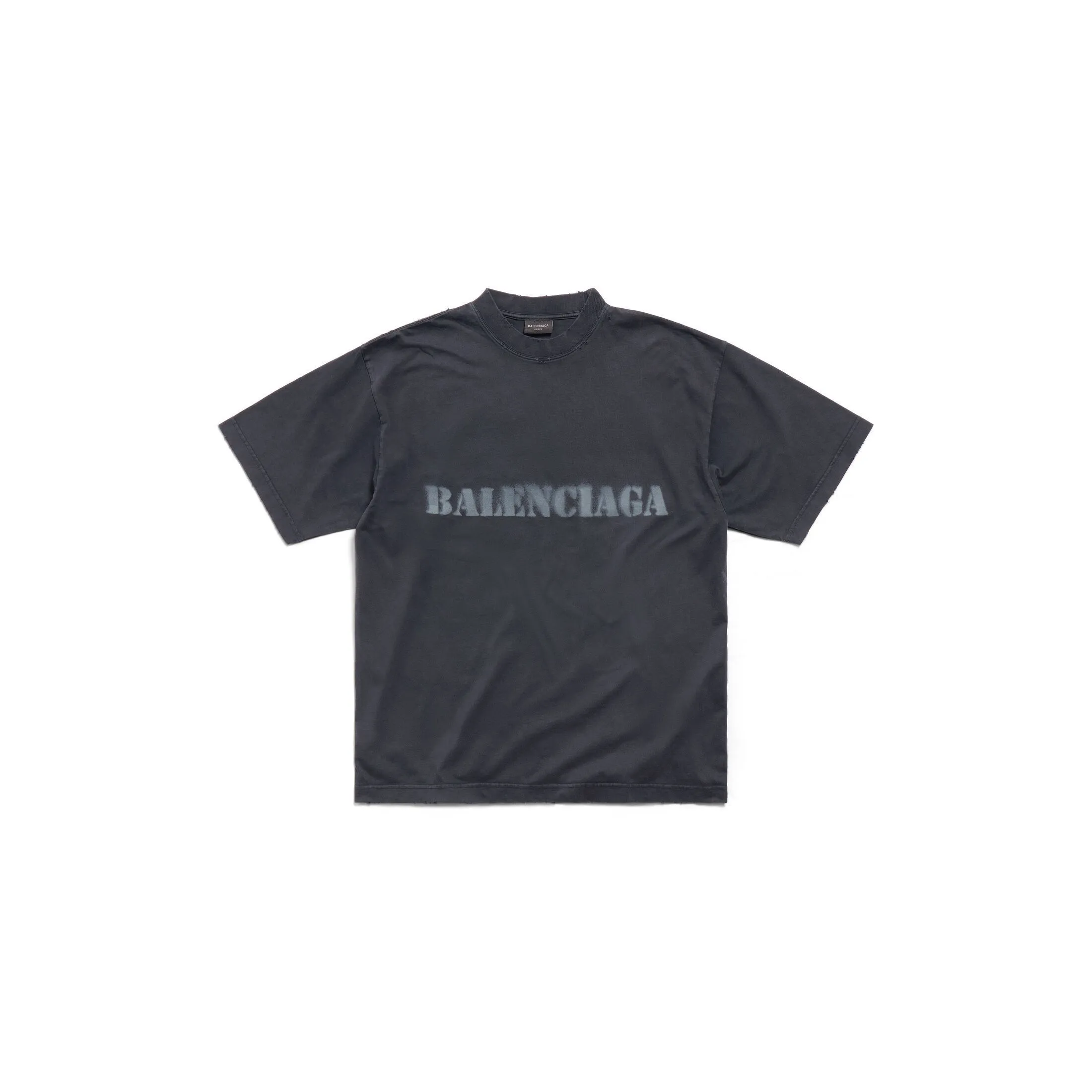 BALENCIAGA  |Stencil Type T-shirt Medium Fit in Black