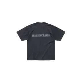 BALENCIAGA  |Stencil Type T-shirt Medium Fit in Black