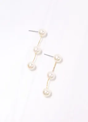 Benedict Pearl Drop Earring CREAM