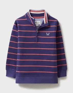 Boy's Stripe Half Zip Sweatshirt from Crew Clothing Company