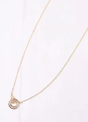 Brenton CZ Circle Necklace GOLD