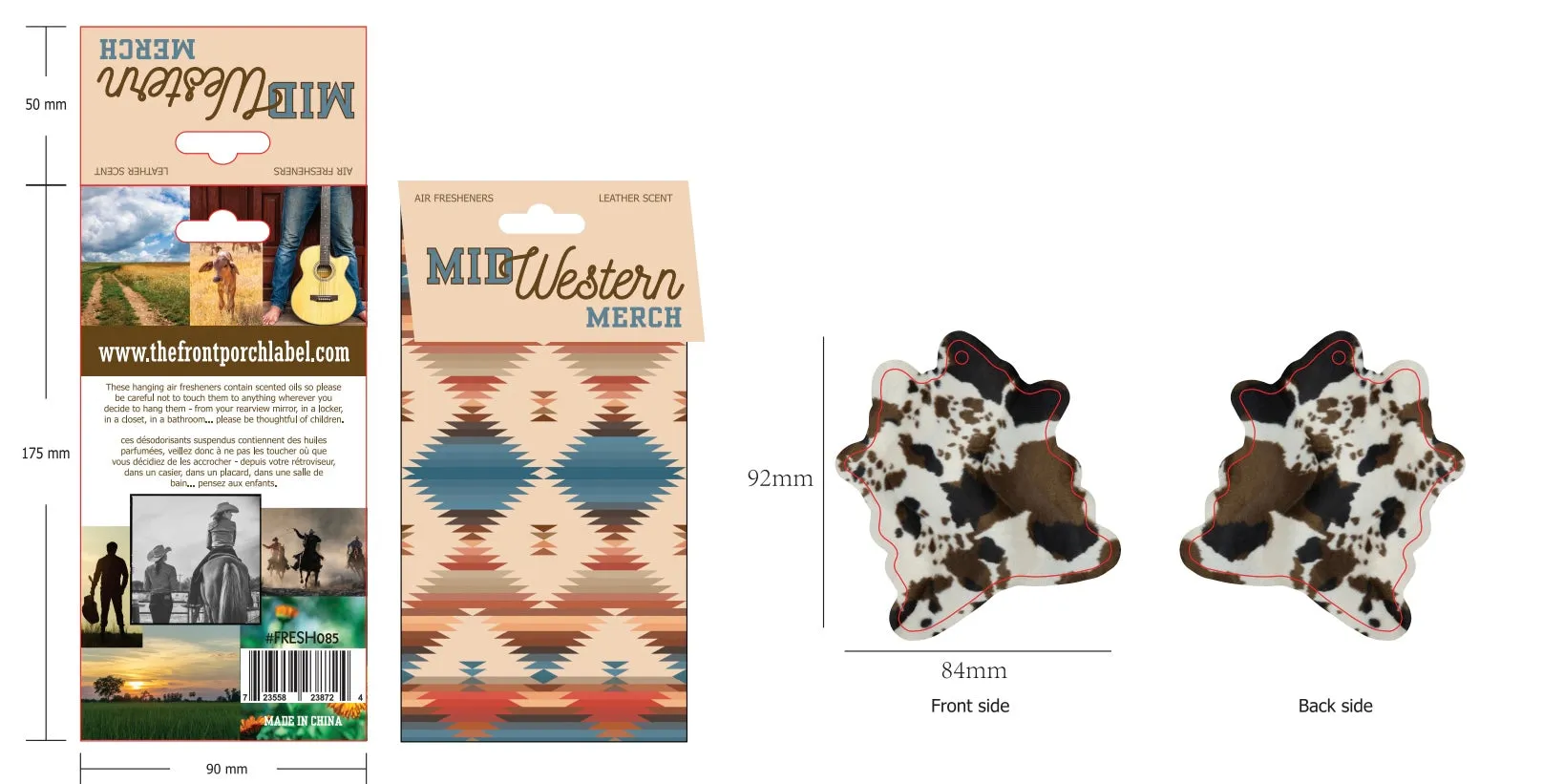 Brown Cowhide Air Freshener