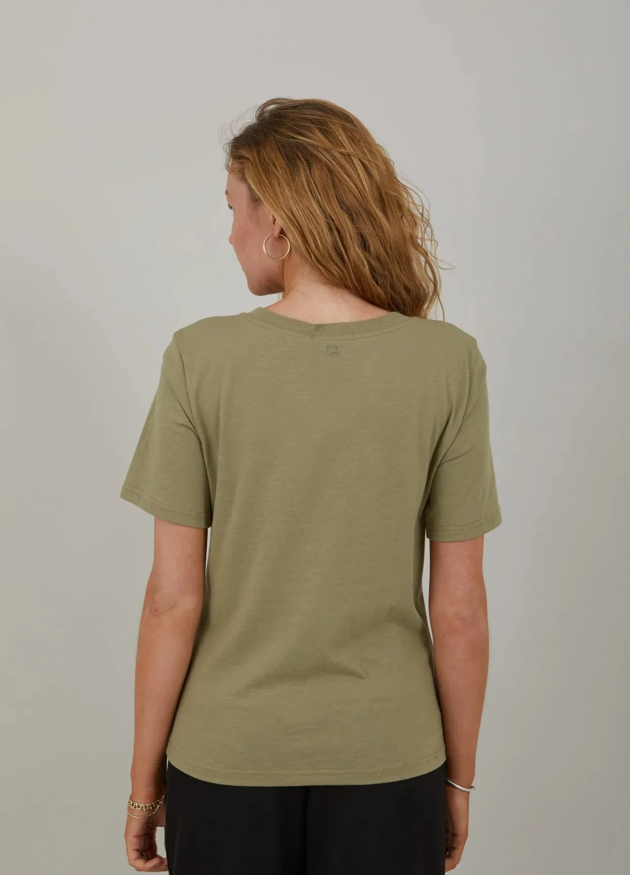 CC Heart- Regular T Shirt Dusty Olive