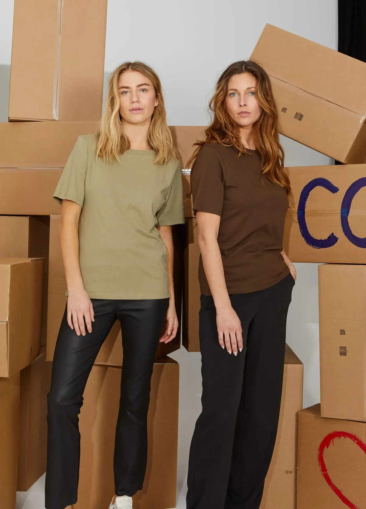 CC Heart- Regular T Shirt Dusty Olive