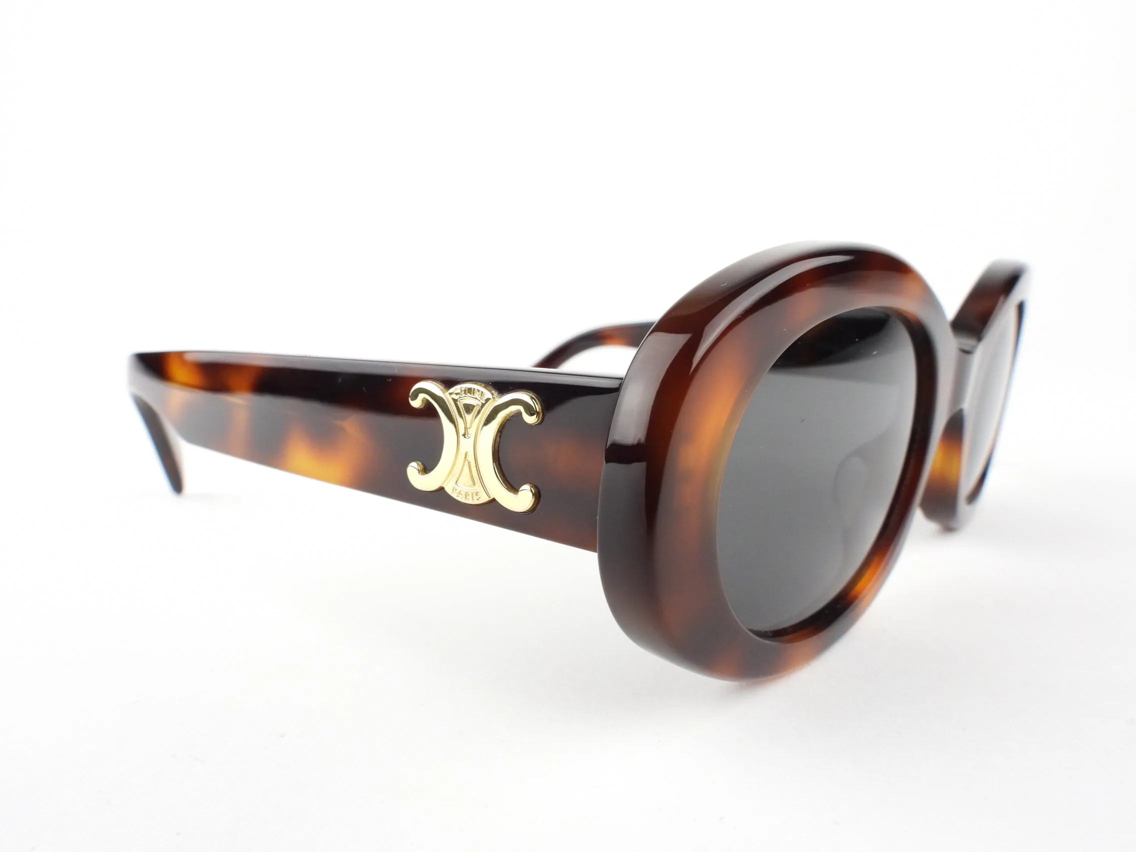 Celine Brown Tortoise Shell Triomphe Sunglasses