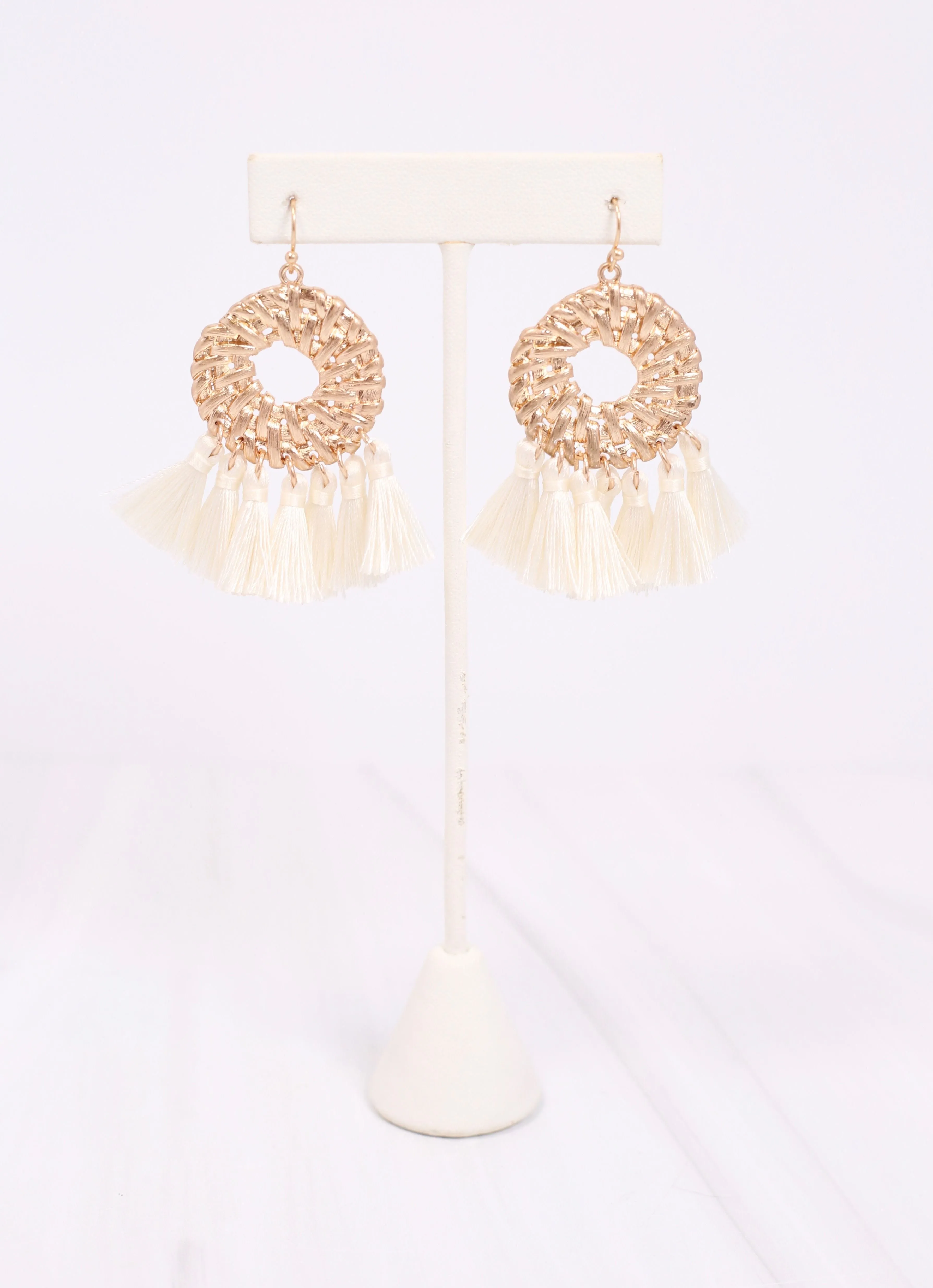 Cheshire Tassel Drop Earring IVORY