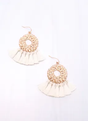 Cheshire Tassel Drop Earring IVORY