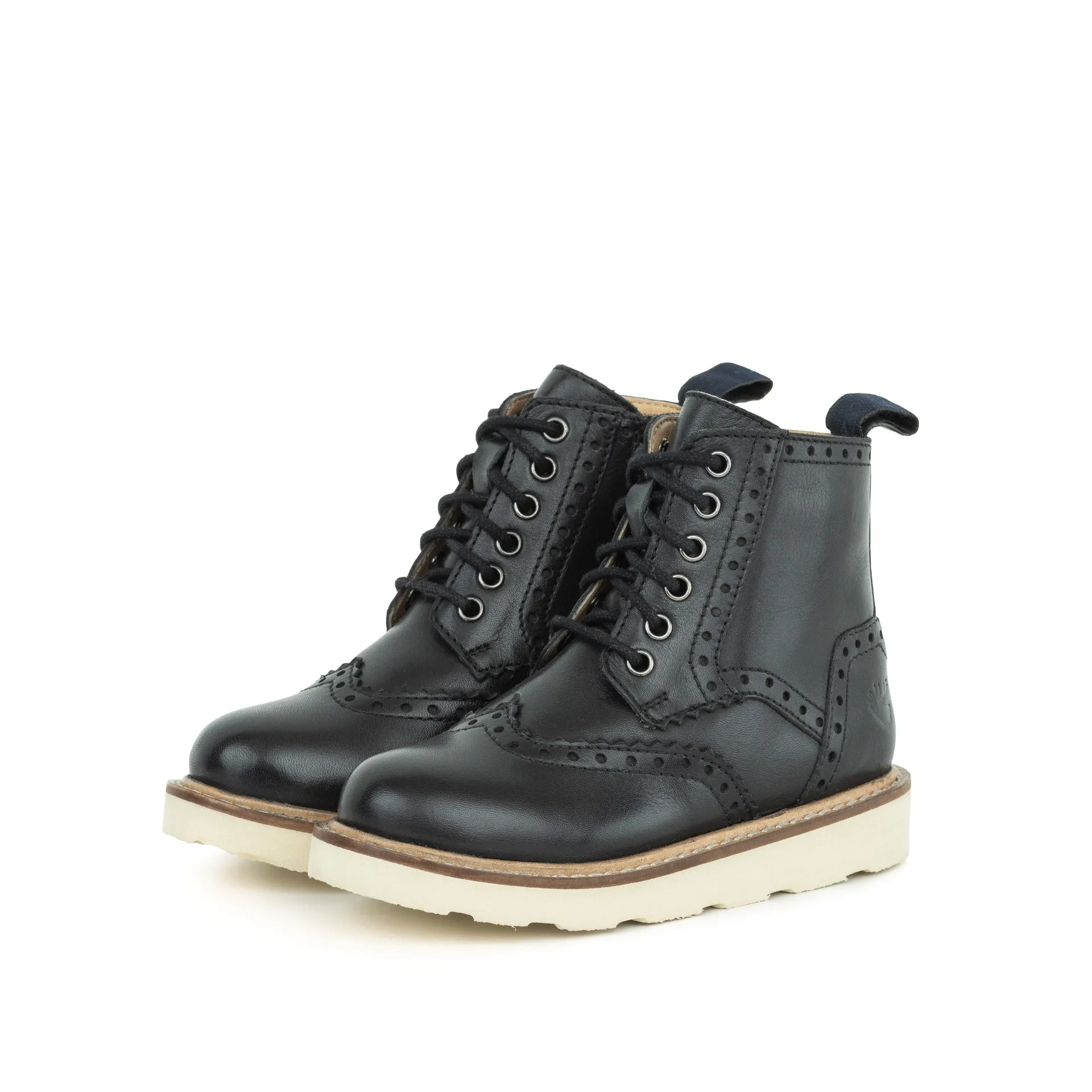 Children's Brooke Black Brogue Boot