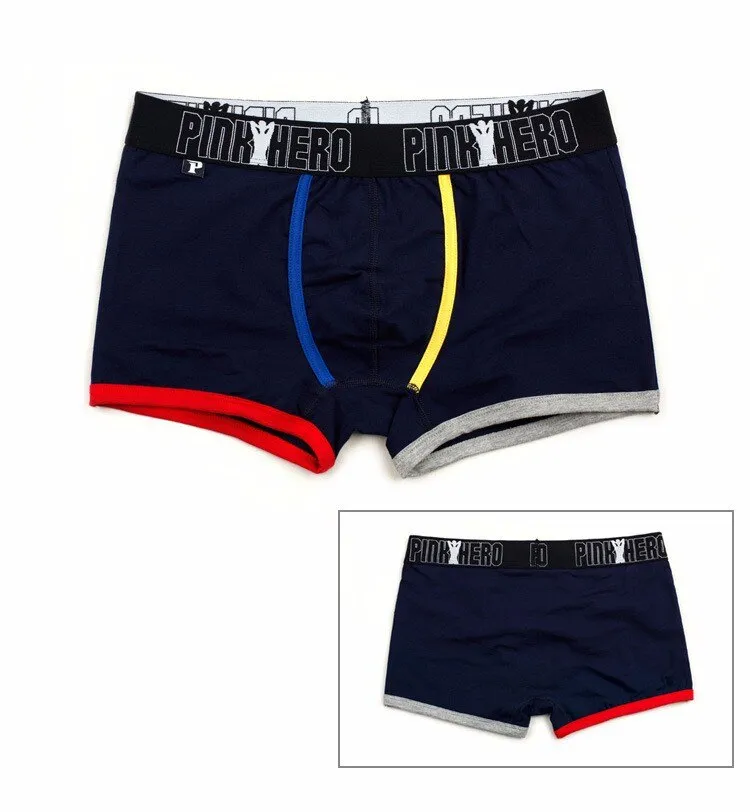 Colorful Geometric Patterned Cotton Underwear Boxer Shorts for Men