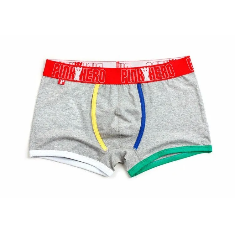 Colorful Geometric Patterned Cotton Underwear Boxer Shorts for Men