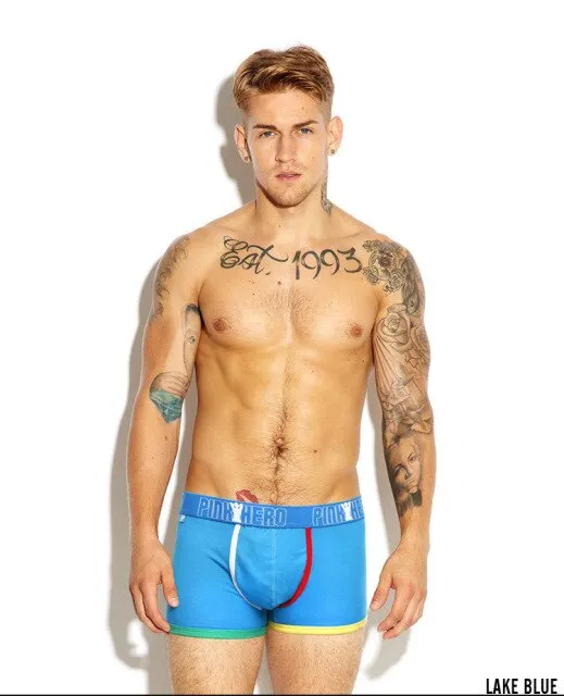 Colorful Geometric Patterned Cotton Underwear Boxer Shorts for Men