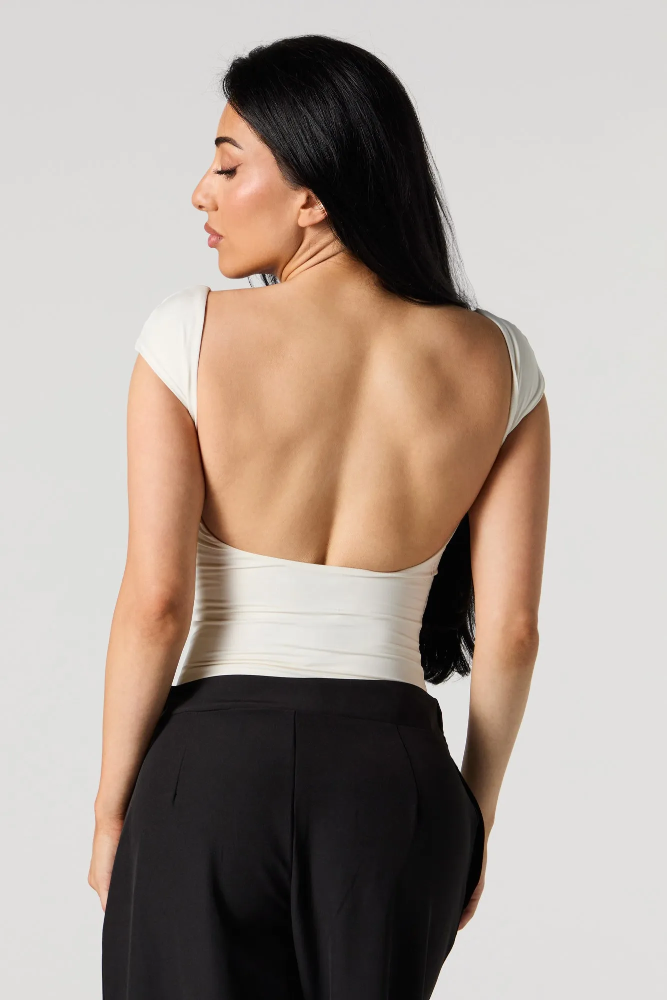 Contour Boat Neck Open Back Bodysuit