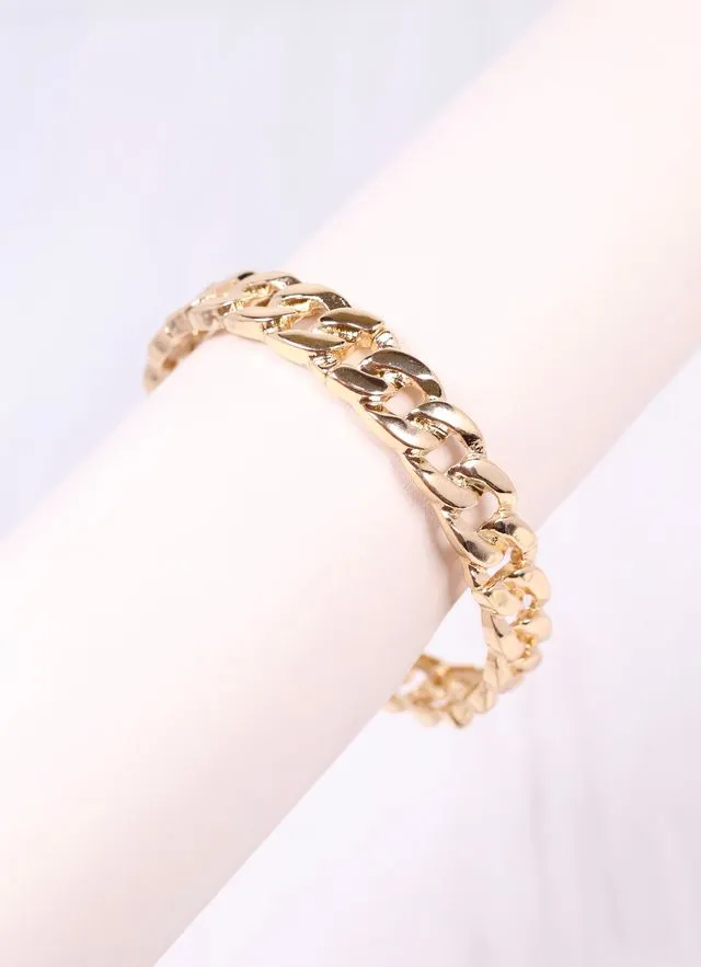 Davenport Link Stretch Bracelet GOLD