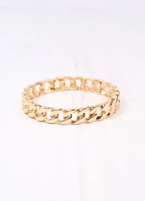 Davenport Link Stretch Bracelet GOLD