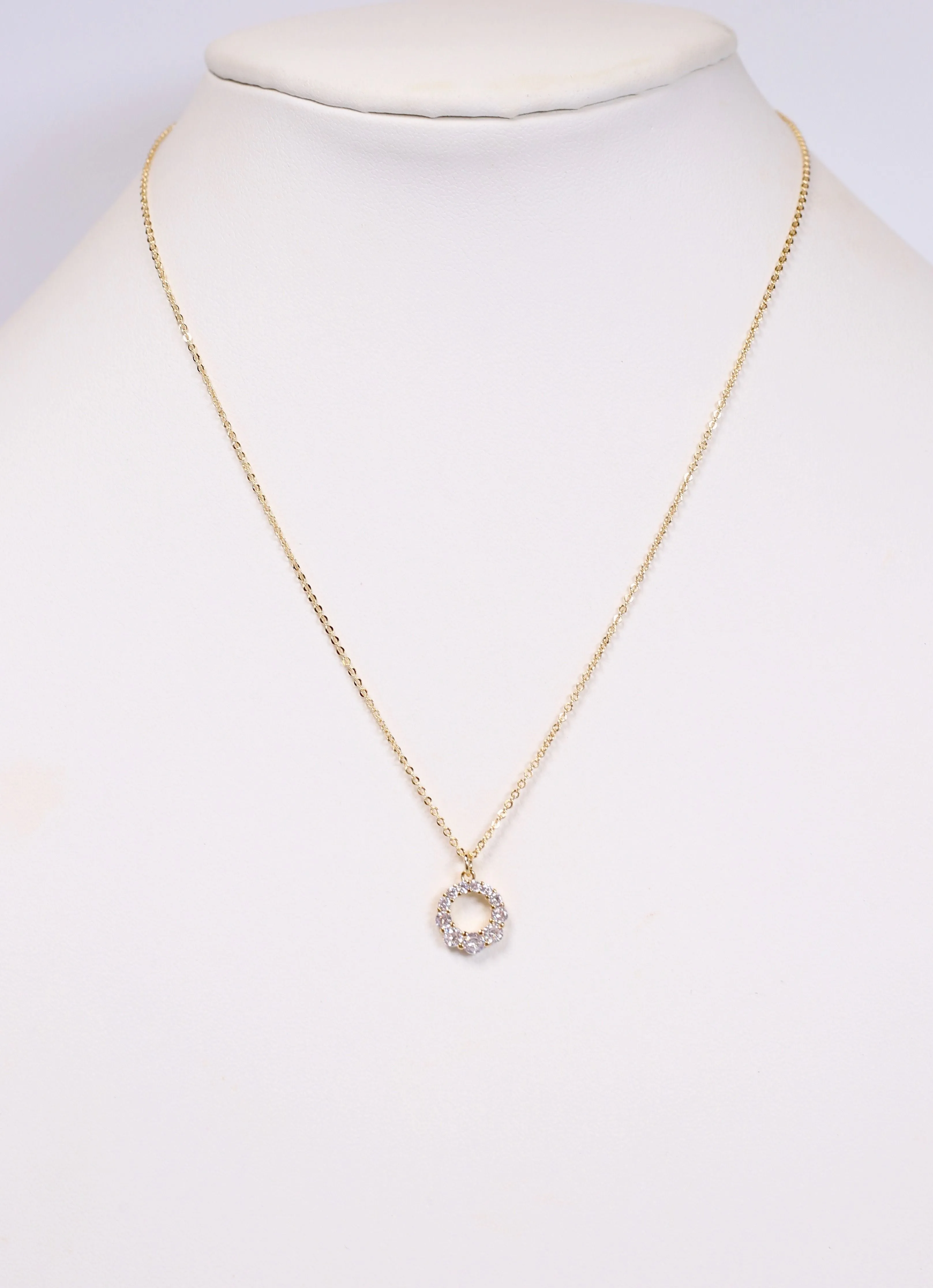 Dennis CZ Charm Necklace GOLD