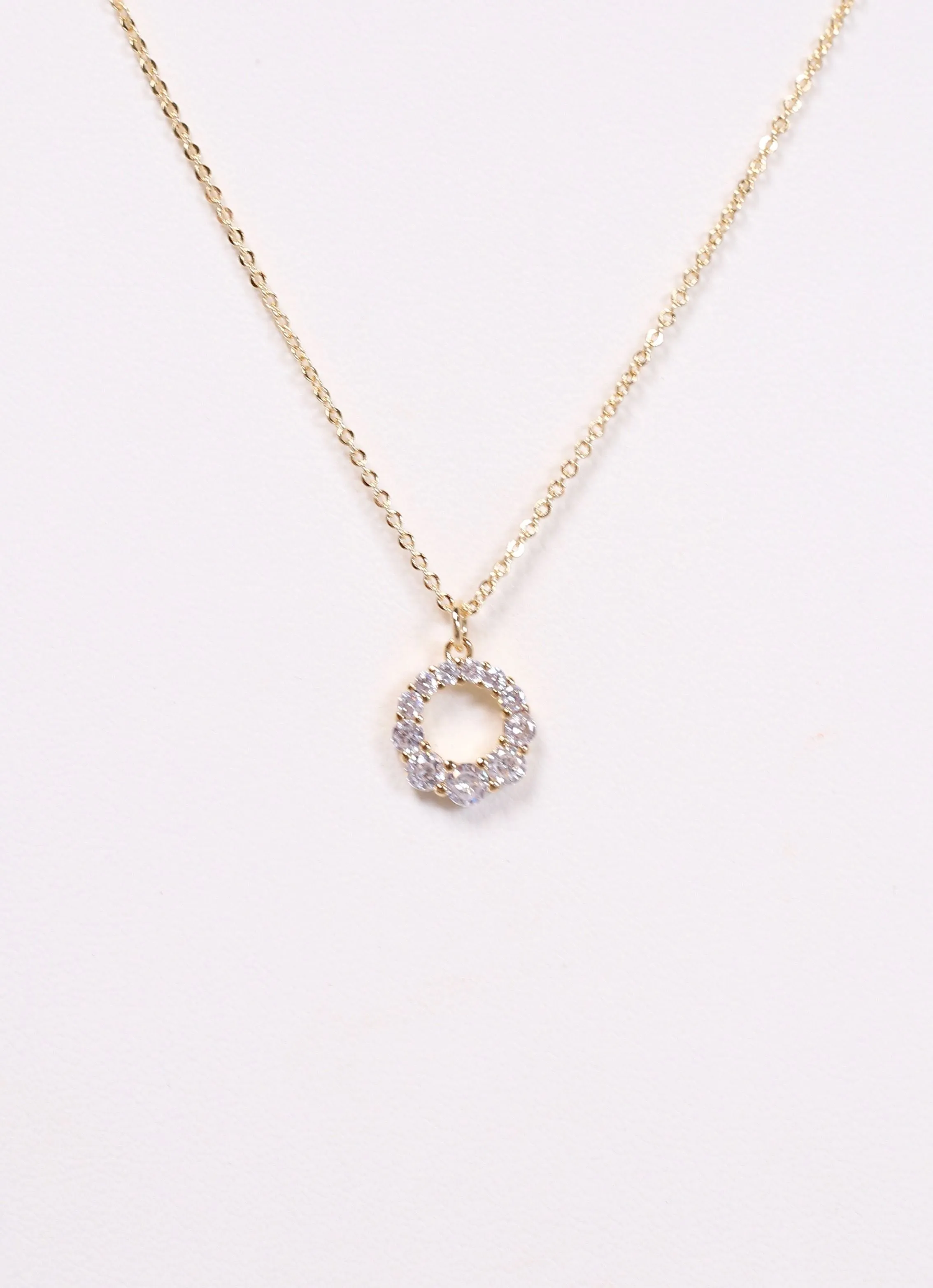 Dennis CZ Charm Necklace GOLD