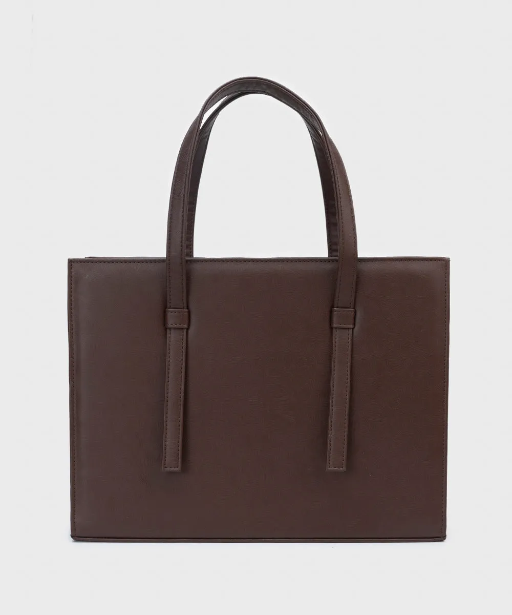 Faux Leather Tote Bag