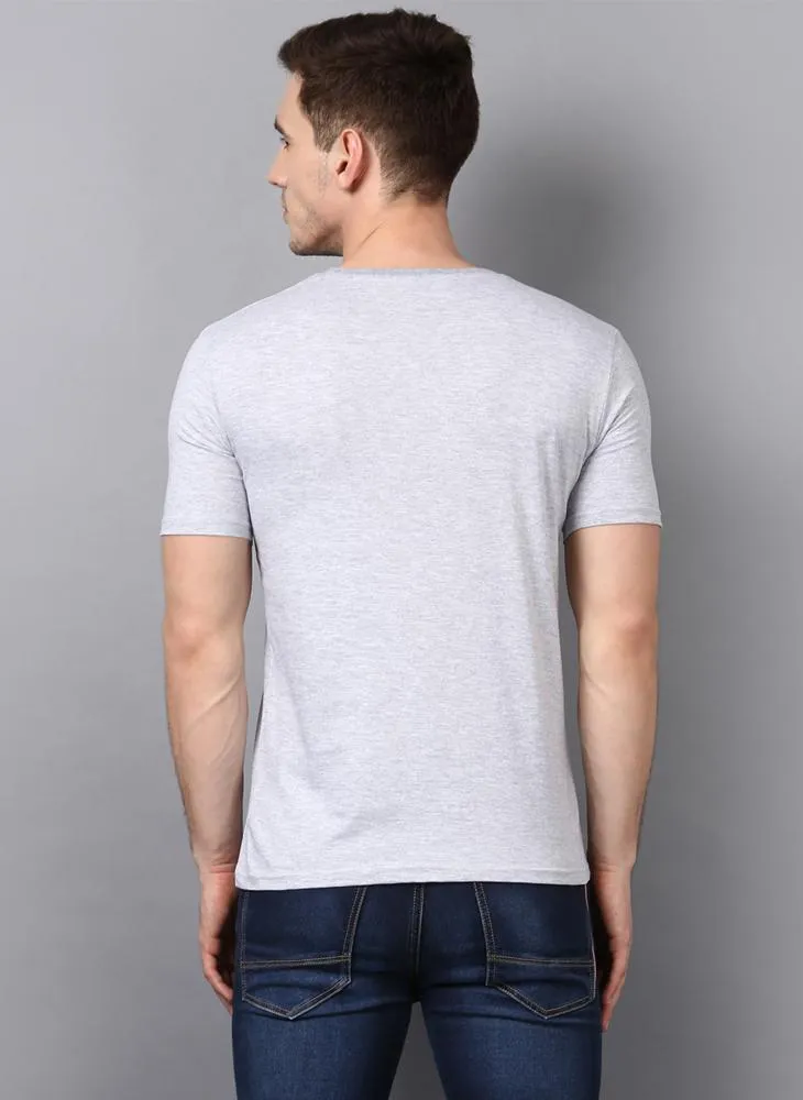 'FIND MOLLY' Printed Basic Grey T-Shirt