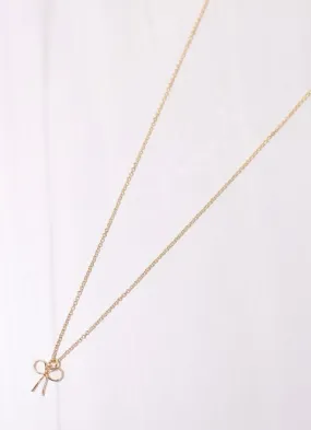 Genevieve Bow Necklace GOLD