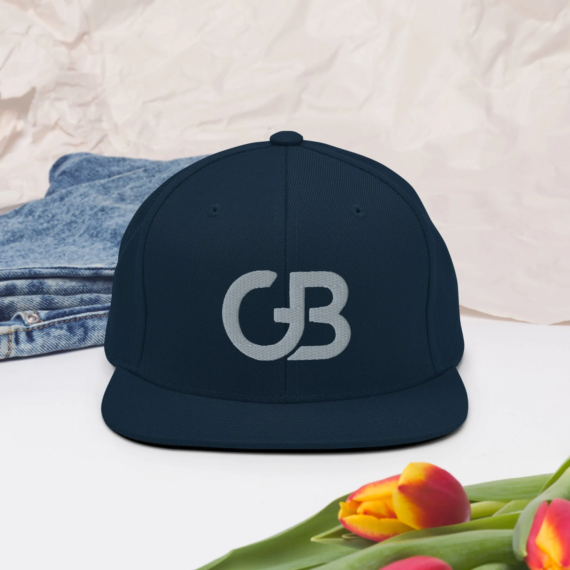 Gerald Black Flat Brim Snapback Baseball Hat for Men and Women