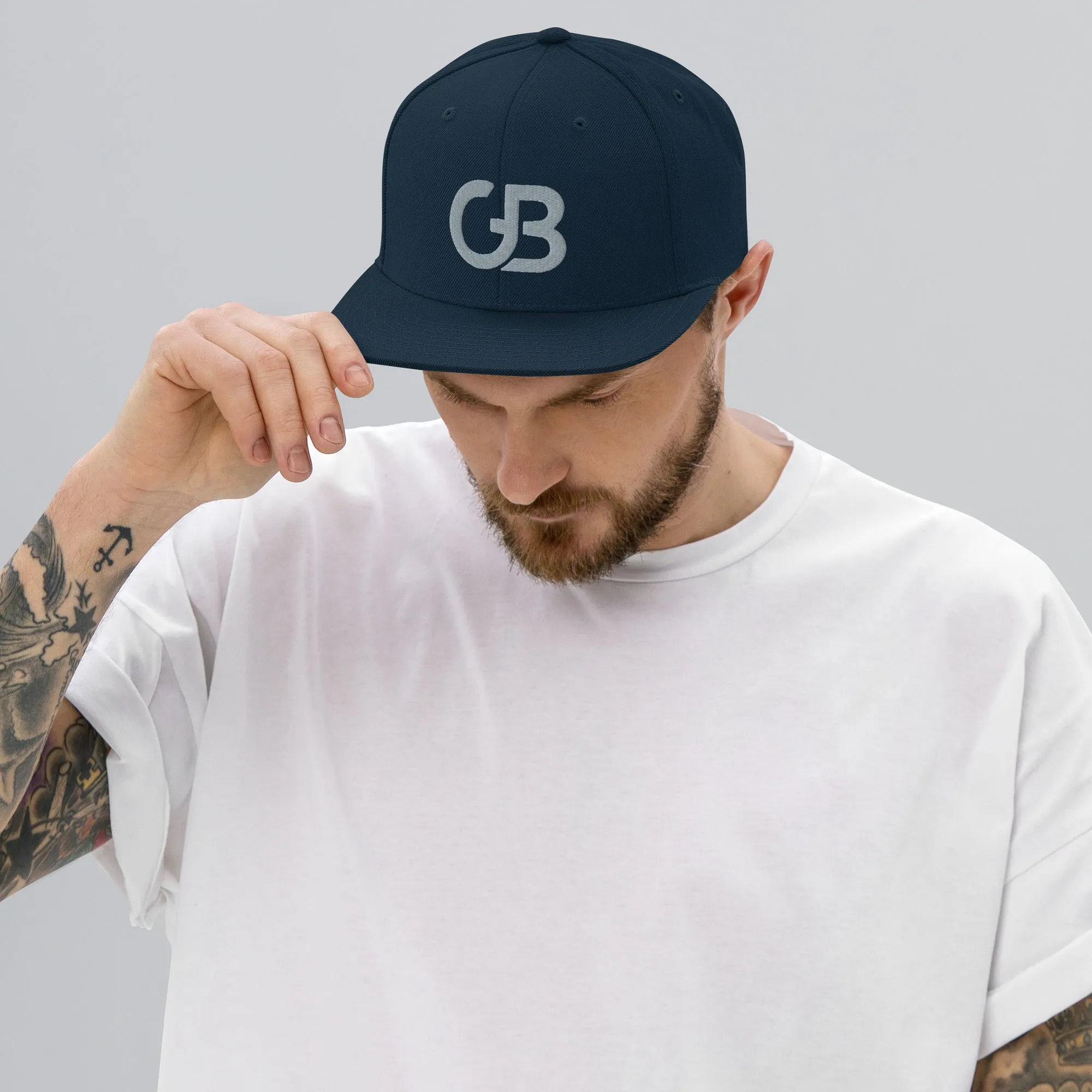 Gerald Black Flat Brim Snapback Baseball Hat for Men and Women