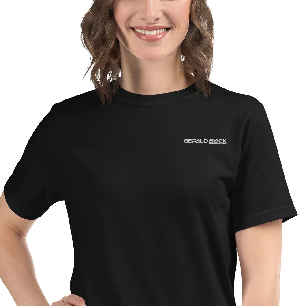 Gerald Black Organic Cotton Black Statement T-Shirt for Men and Women