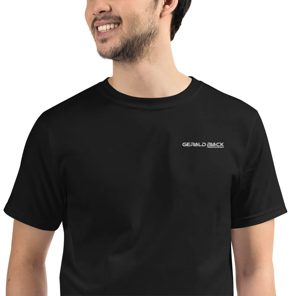 Gerald Black Organic Cotton Black Statement T-Shirt for Men and Women