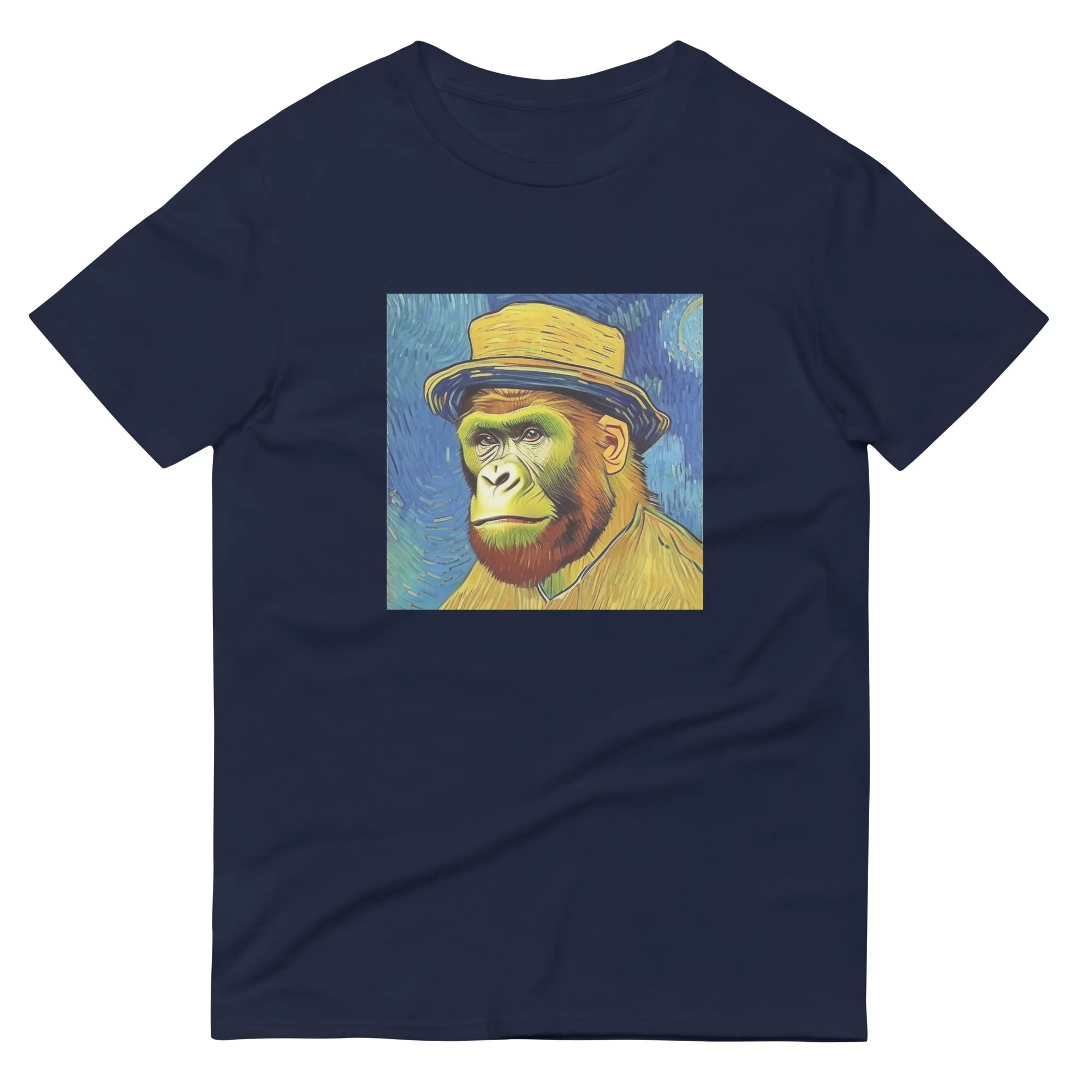 Gerald Black Short Sleeve Artful Gorilla Print T-Shirt for Men and Women