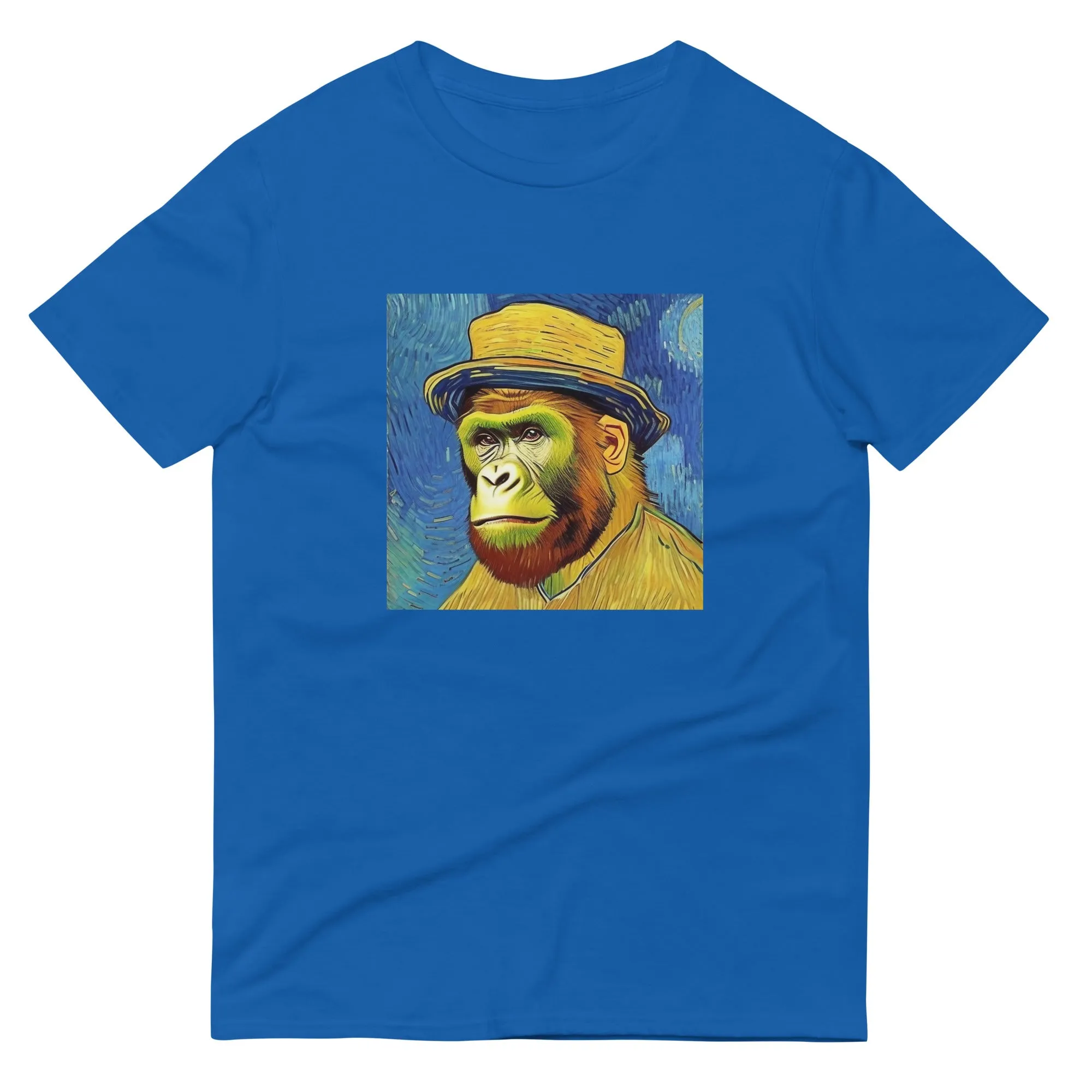 Gerald Black Short Sleeve Artful Gorilla Print T-Shirt for Men and Women