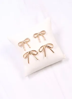 Granger Bow Earring Set GOLD