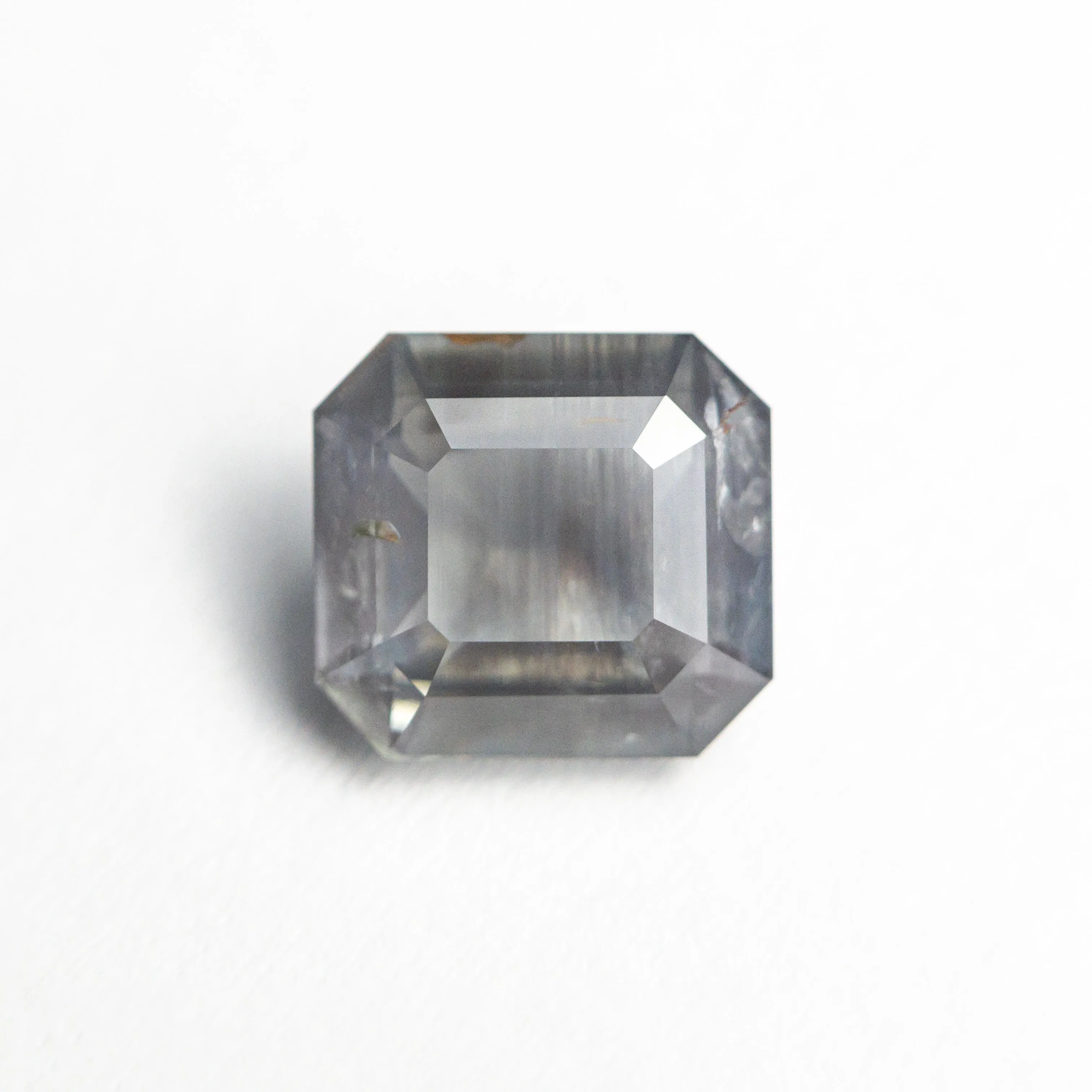 Grey Step Cut Sapphire - 2.05ct Cut Corner Rectangle