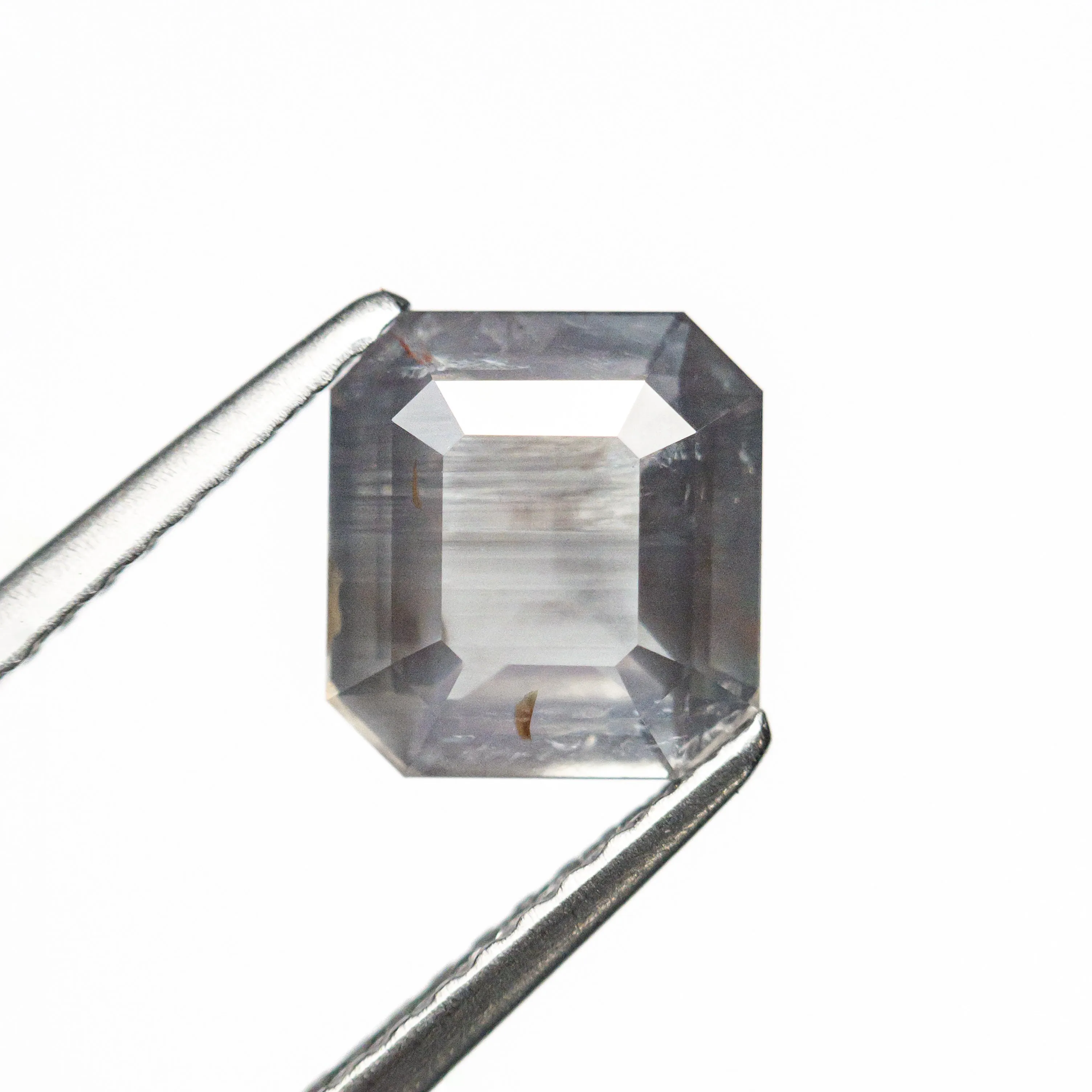 Grey Step Cut Sapphire - 2.05ct Cut Corner Rectangle