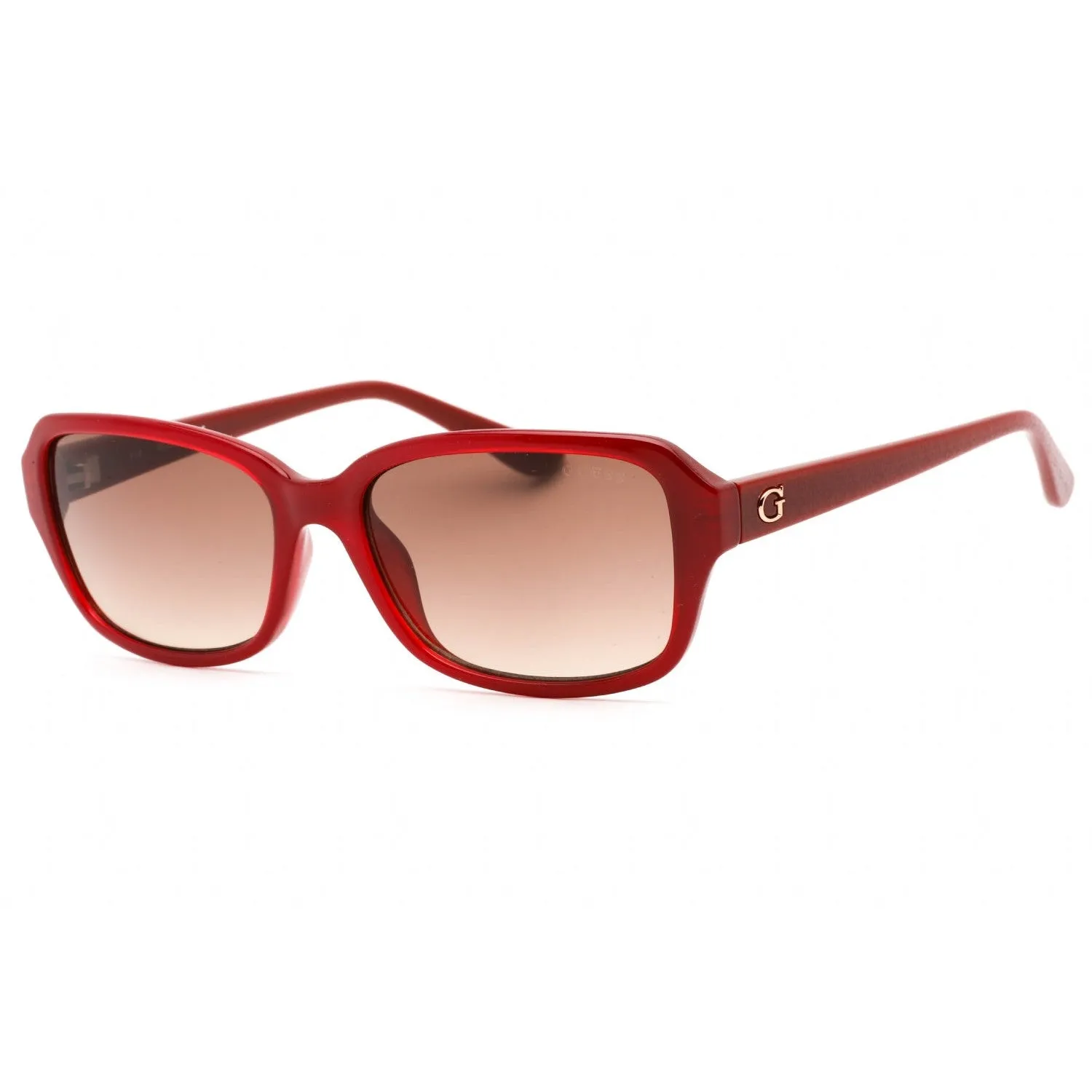 Guess GU7595 Sunglasses Shiny Red / Gradient Brown Women's