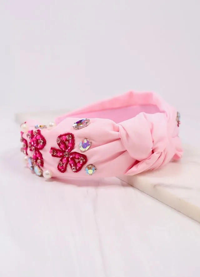 Henriette Bow Headband PINK