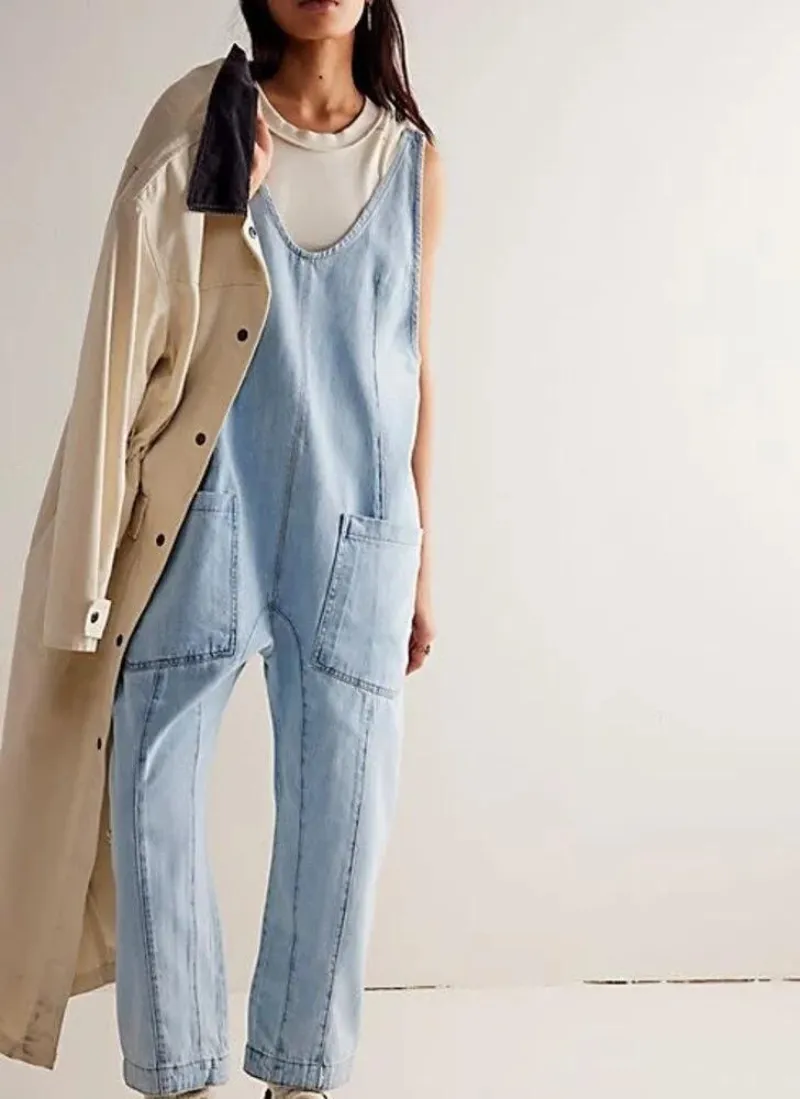 High Roller Denim Jumpsuit