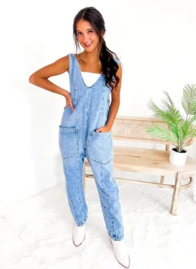 High Roller Denim Jumpsuit