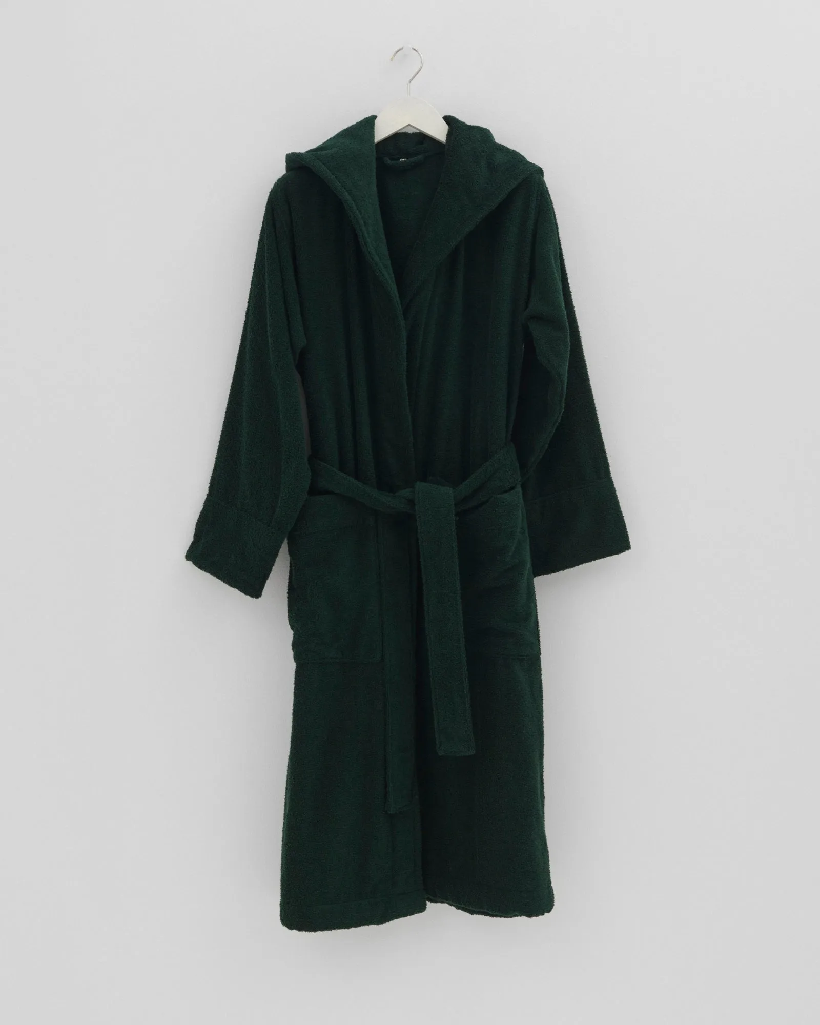 Hooded Bathrobe in Forest Green