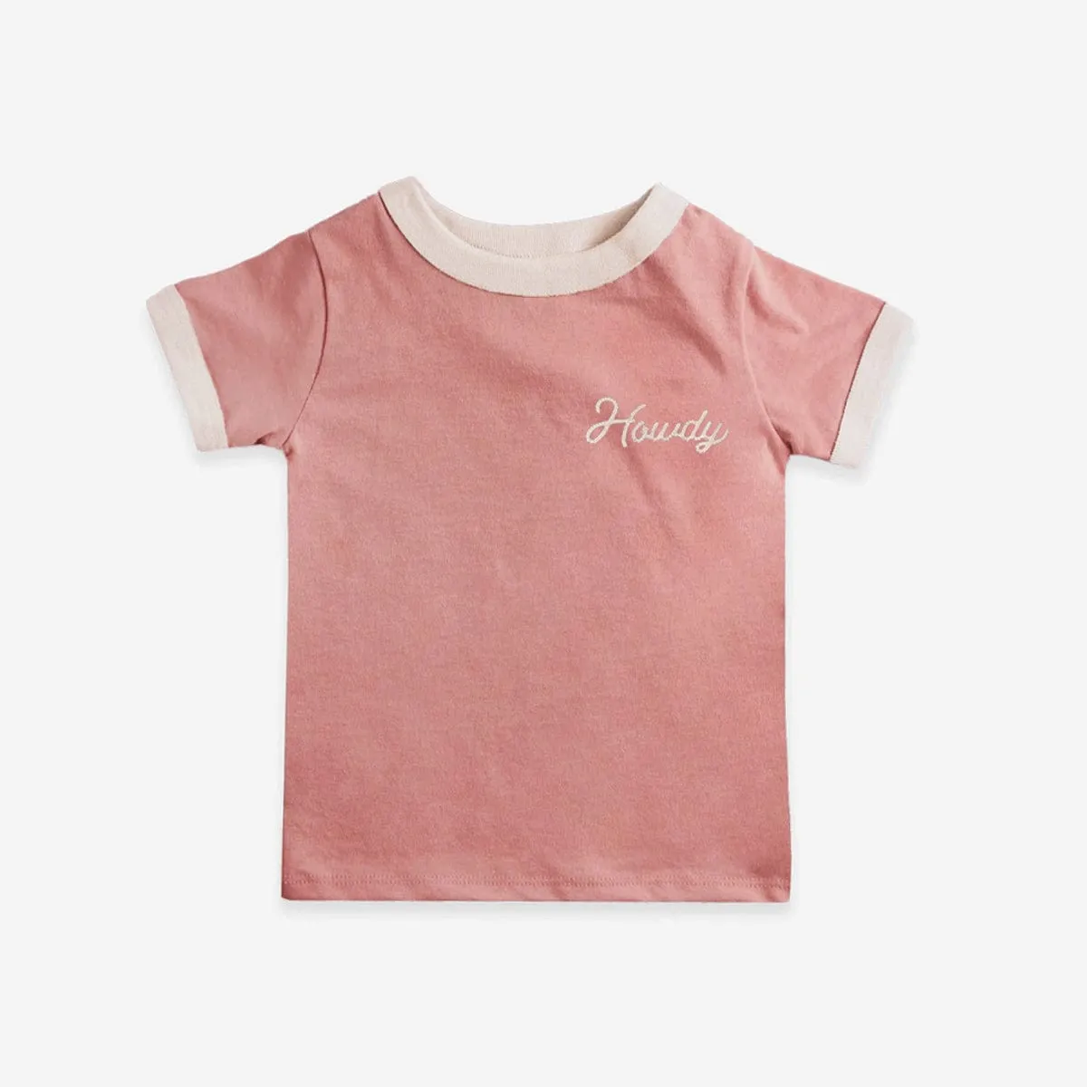 Howdy (Youth) | Vintage Ringer | Pink by RIVER ROAD CLOTHING CO.