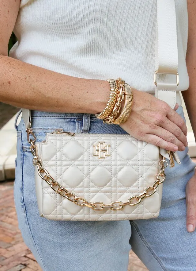 Jace Crossbody Pearl Quilted LQ