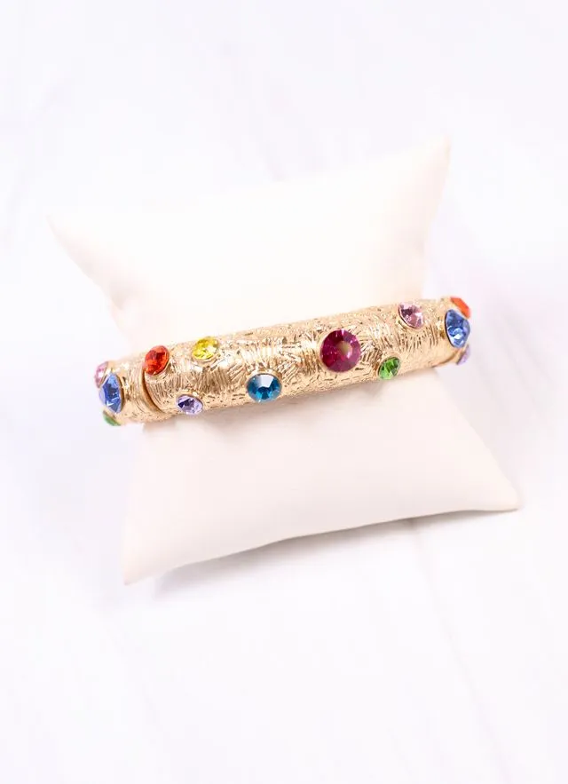 Kayne CZ Metal Stretch Bracelet MULTI